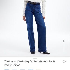 Madewell Flare Wide-Leg Jeans in Deep Blue